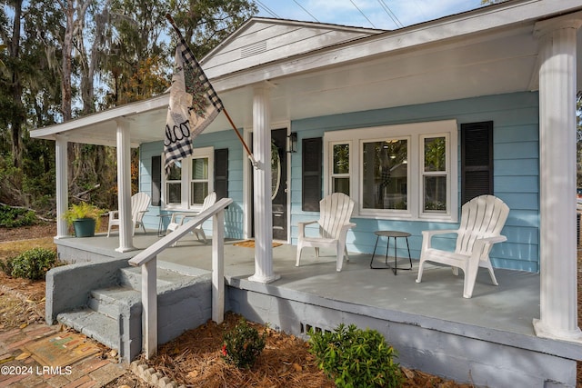 exterior space featuring a porch