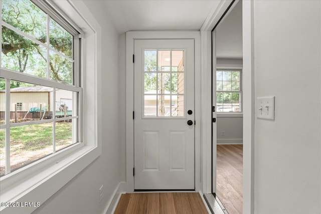 1807 Battery Park Dr, Port Royal, SC 29935 - doorway to outside with wood finished floors and baseboards