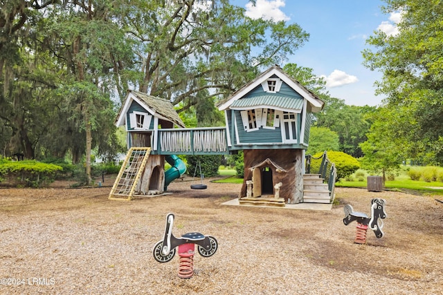 view of jungle gym