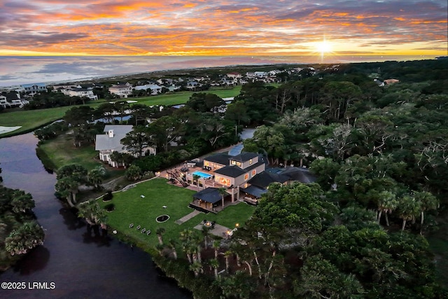 618 Dolphin Anx, Fripp Island, SC 29920 - aerial view at dusk of a water view