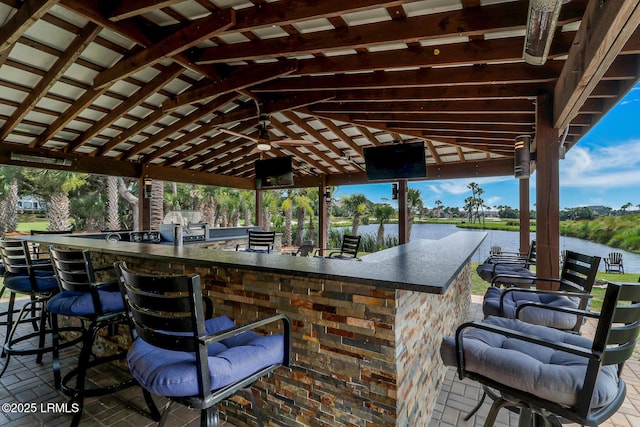 618 Dolphin Anx, Fripp Island, SC 29920 - view of patio featuring exterior kitchen