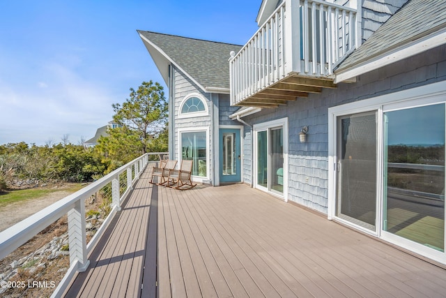 view of wooden deck