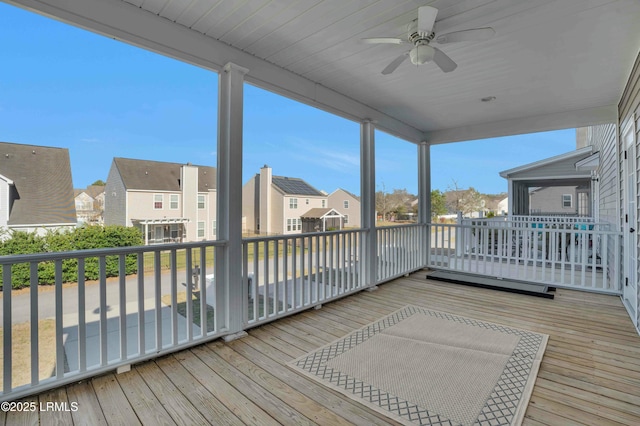 2176 Blakers Blvd, Okatie, SC 29909 - deck featuring a ceiling fan and a residential view