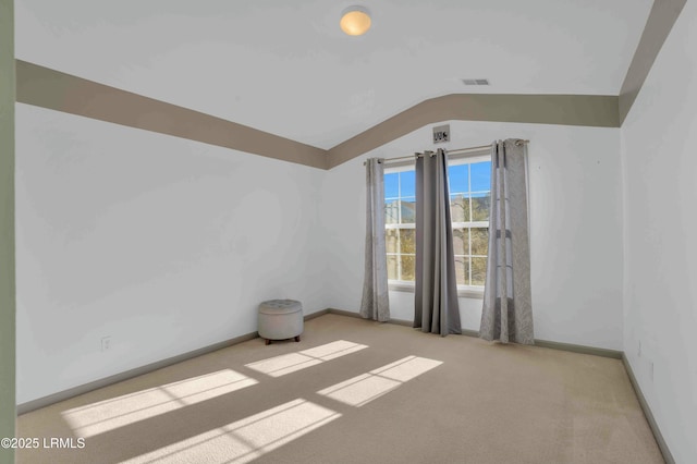 2176 Blakers Blvd, Okatie, SC 29909 - carpeted empty room with vaulted ceiling, visible vents, and baseboards