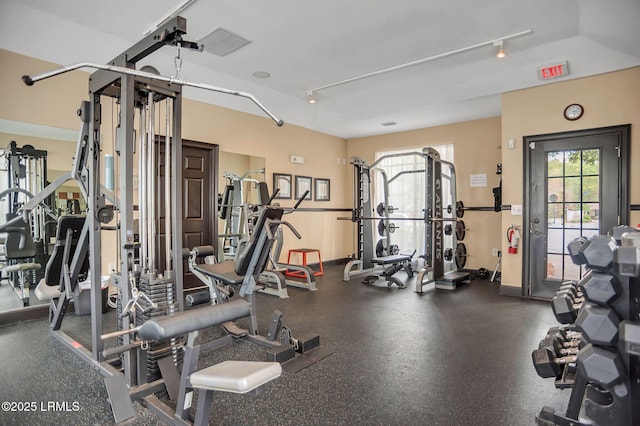 380 Marshland Rd Unit E26, Hilton Head Island, SC 29926 - gym featuring rail lighting