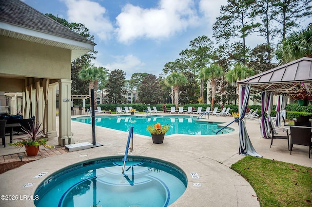 380 Marshland Rd Unit E26, Hilton Head Island, SC 29926 - community pool with a gazebo, a patio, and a hot tub