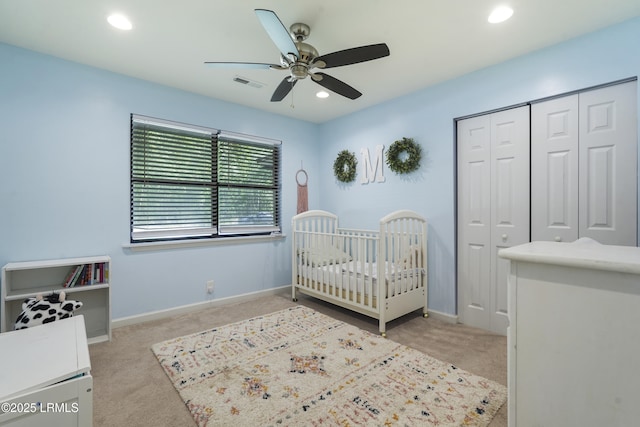 96 Pine Forest Loop, Ridgeland, SC 29936 - bedroom with carpet, a closet, baseboards, and recessed lighting