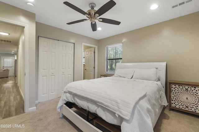 96 Pine Forest Loop, Ridgeland, SC 29936 - bedroom featuring attic access, carpet floors, a closet, recessed lighting, and baseboards
