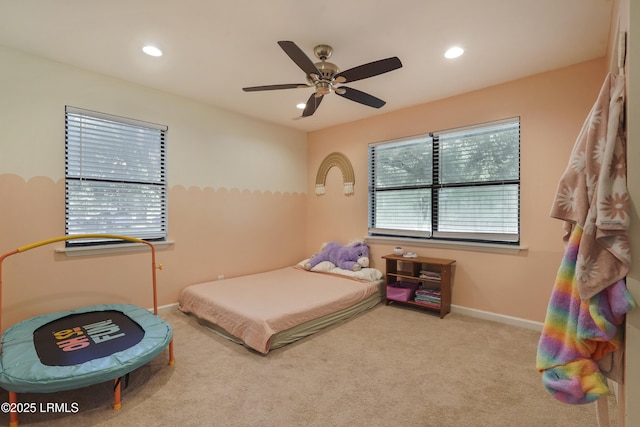 96 Pine Forest Loop, Ridgeland, SC 29936 - carpeted bedroom featuring recessed lighting, baseboards, and ceiling fan
