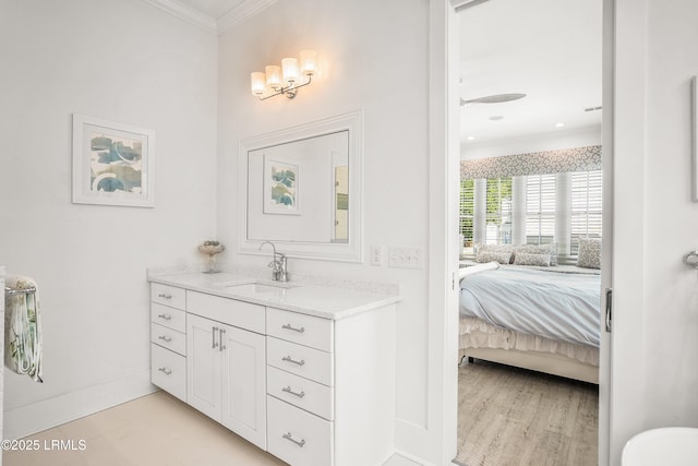 3 Veridian Park E, Beaufort, SC 29907 - ensuite bathroom with vanity and crown molding
