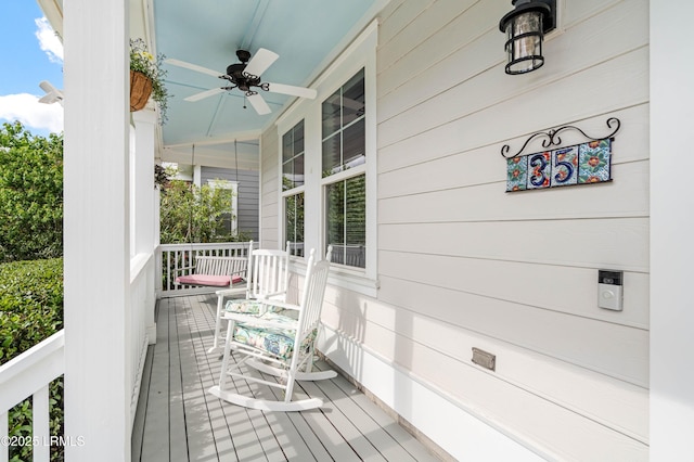 35 Sommer Lake Dr, Beaufort, SC 29902 - wooden deck with a porch and ceiling fan