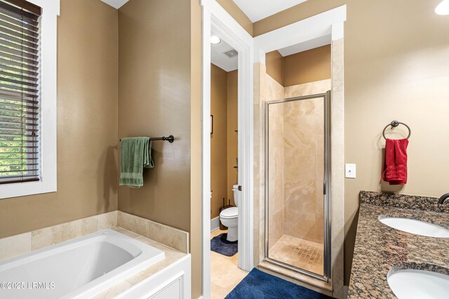 35 Sommer Lake Dr, Beaufort, SC 29902 - full bath with toilet, a sink, a bath, and a stall shower
