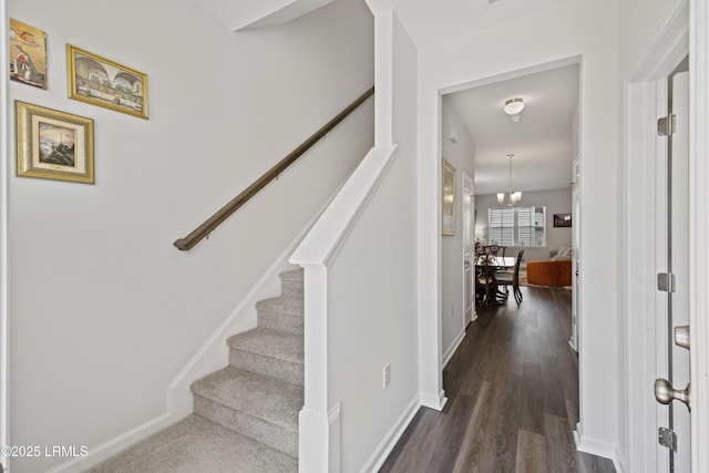 69 Garden Gate Ln, Hardeeville, SC 29927 - entrance foyer with stairs, dark wood finished floors, and baseboards