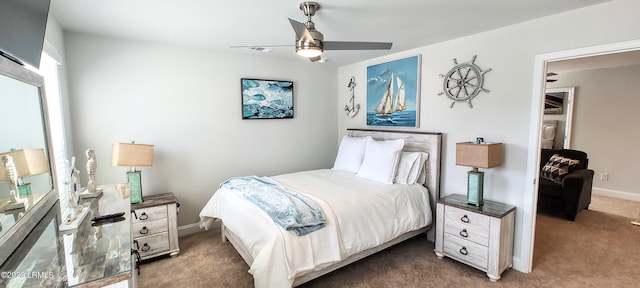 1272 Windswept Oak Ln, Beaufort, SC 29902 - carpeted bedroom featuring ceiling fan