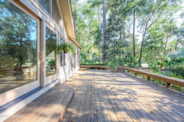 view of wooden deck