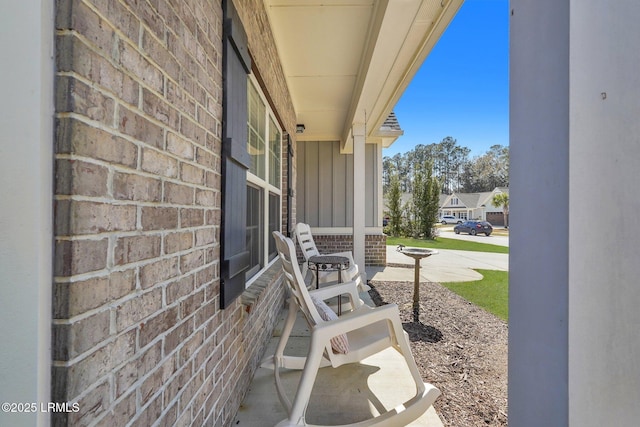 view of patio featuring covered porch