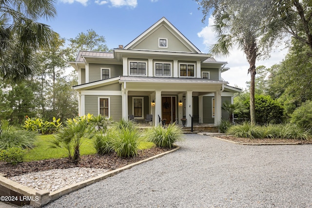 view of front of house with covered porch