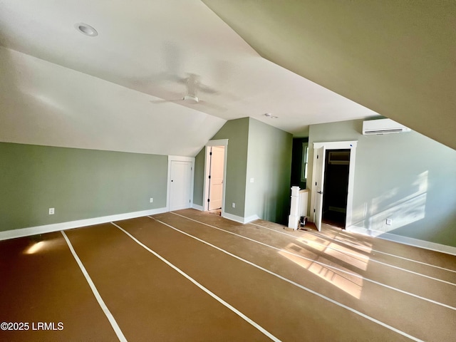 14 Heron Pt, Okatie, SC 29909 - additional living space featuring a ceiling fan, vaulted ceiling, and a wall unit AC
