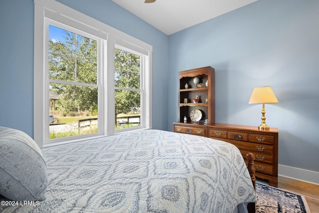 bedroom featuring hardwood / wood-style floors