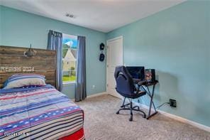 view of carpeted bedroom