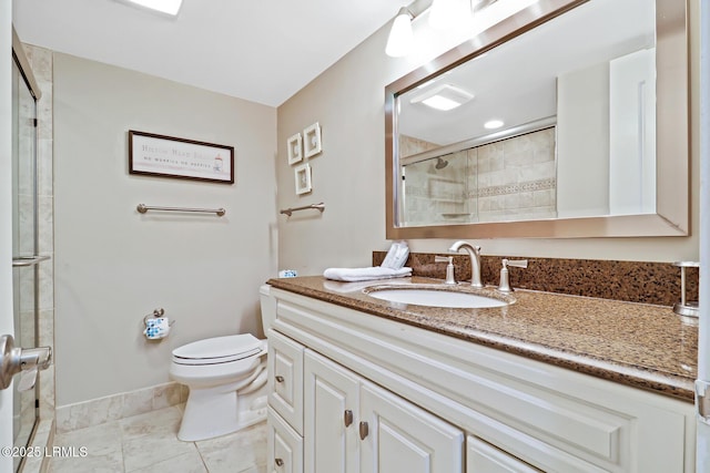 19 Stoney Creek Rd Unit 296, Hilton Head Island, SC 29928 - bathroom featuring vanity, tiled shower, and tile patterned flooring