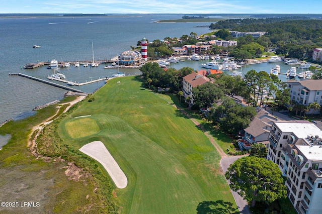 19 Stoney Creek Rd Unit 296, Hilton Head Island, SC 29928 - drone / aerial view of a large body of water and a marina