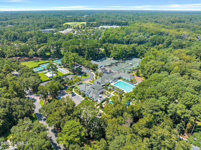 45 Manchester Ct, Bluffton, SC 29910 - aerial view of property's location with a forest