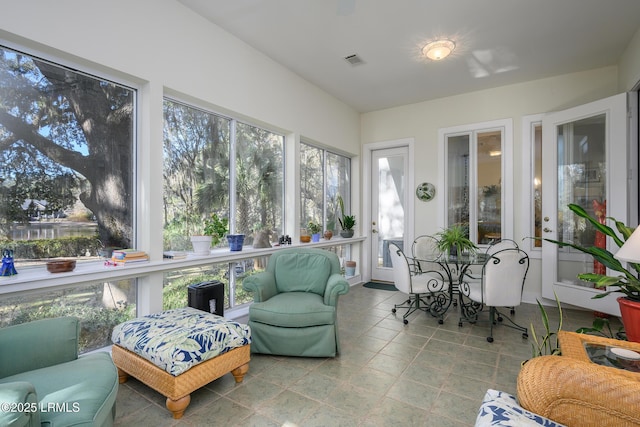 view of sunroom / solarium