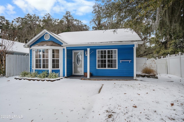 view of bungalow-style home