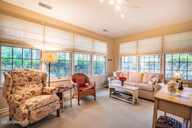 459 Bb Sams Dr, Saint Helena Island, SC 29920 - sunroom featuring track lighting and visible vents