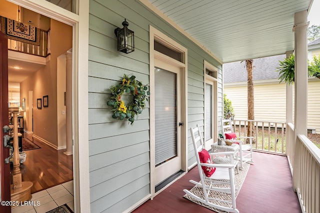 459 Bb Sams Dr, Saint Helena Island, SC 29920 - wooden terrace featuring a porch