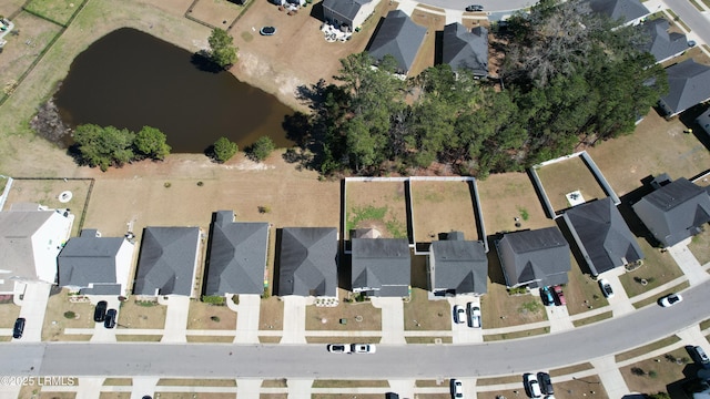 aerial view with a residential view