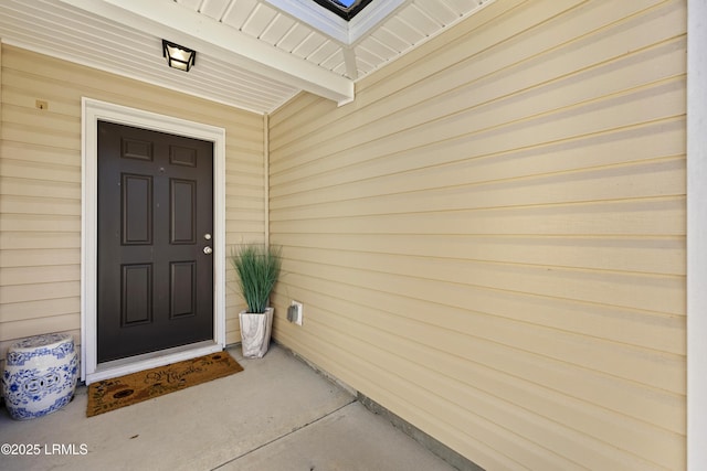 view of doorway to property