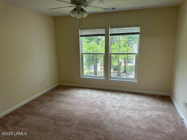 100 Kensington Blvd Unit 1315, Bluffton, SC 29910 - spare room with carpet floors, a ceiling fan, and plenty of natural light