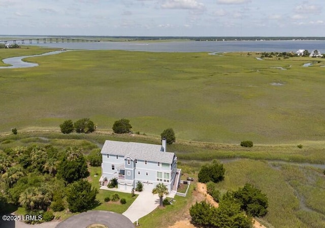 18 Sand Dollar Ct, Harbor Island, SC 29920 - bird's eye view with a water view and a rural view