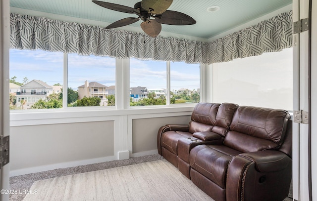 18 Sand Dollar Ct, Harbor Island, SC 29920 - sunroom featuring ceiling fan