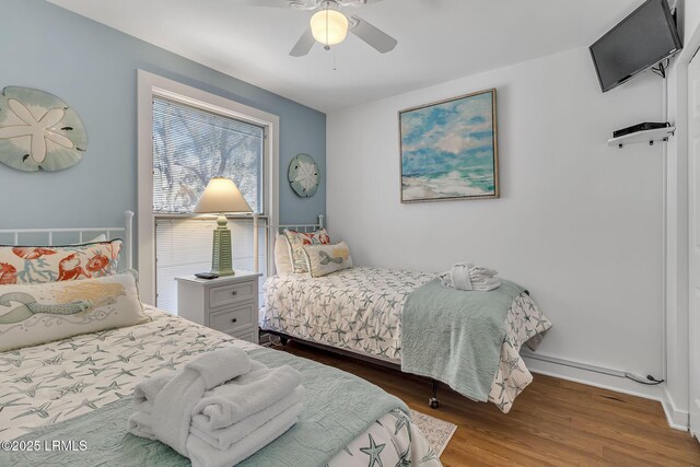 6 Lighthouse Ln Unit 963, Hilton Head Island, SC 29928 - bedroom featuring wood finished floors and ceiling fan