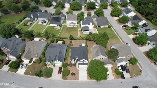 drone / aerial view with a residential view