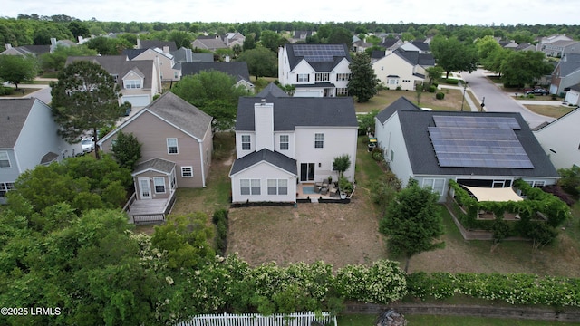 aerial view featuring a residential view