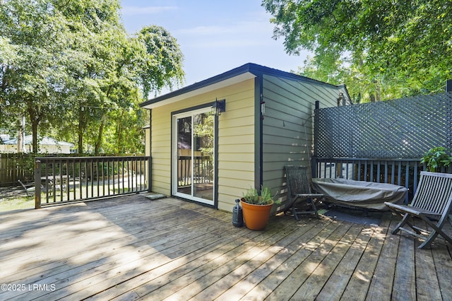 174 James St, Beaufort, SC 29902 - view of wooden deck