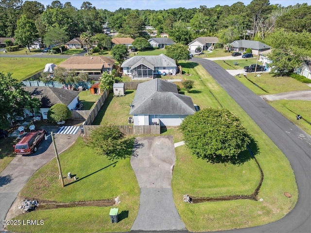 aerial view of residential area