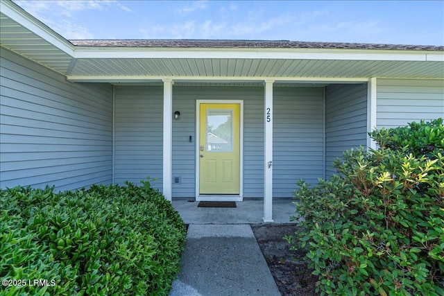 view of exterior entry