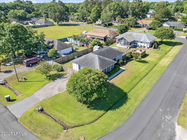 aerial perspective of suburban area