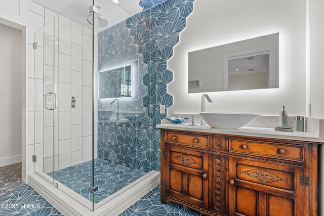 70 Brams Point Rd, Hilton Head Island, SC 29926 - full bath featuring a stall shower and vanity