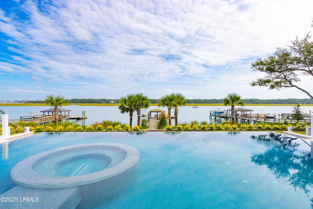 70 Brams Point Rd, Hilton Head Island, SC 29926 - view of pool with a water view
