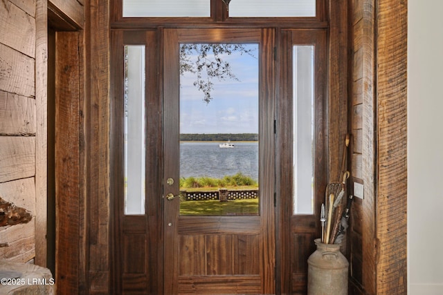 70 Brams Point Rd, Hilton Head Island, SC 29926 - entrance foyer with a water view and plenty of natural light
