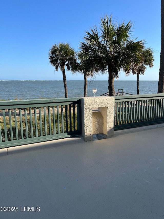 view of water feature