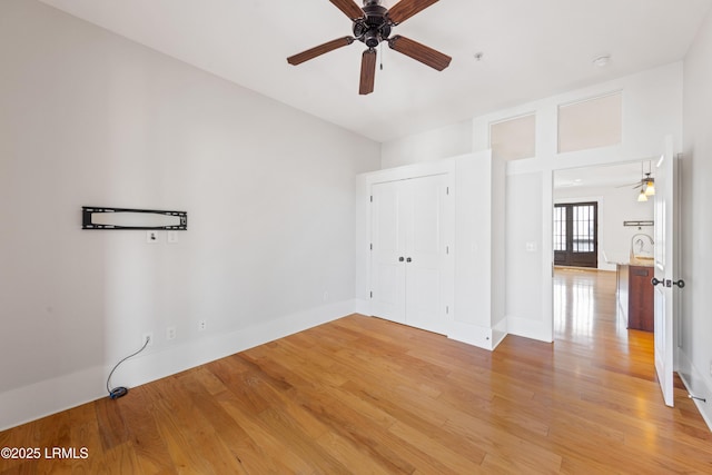 6 Abbey Row Unit 2A, Beaufort, SC 29906 - unfurnished bedroom with baseboards and light wood finished floors