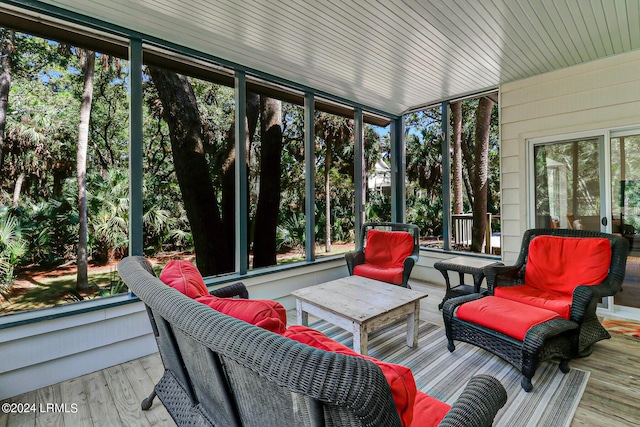 view of sunroom