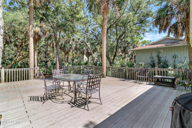 view of wooden deck